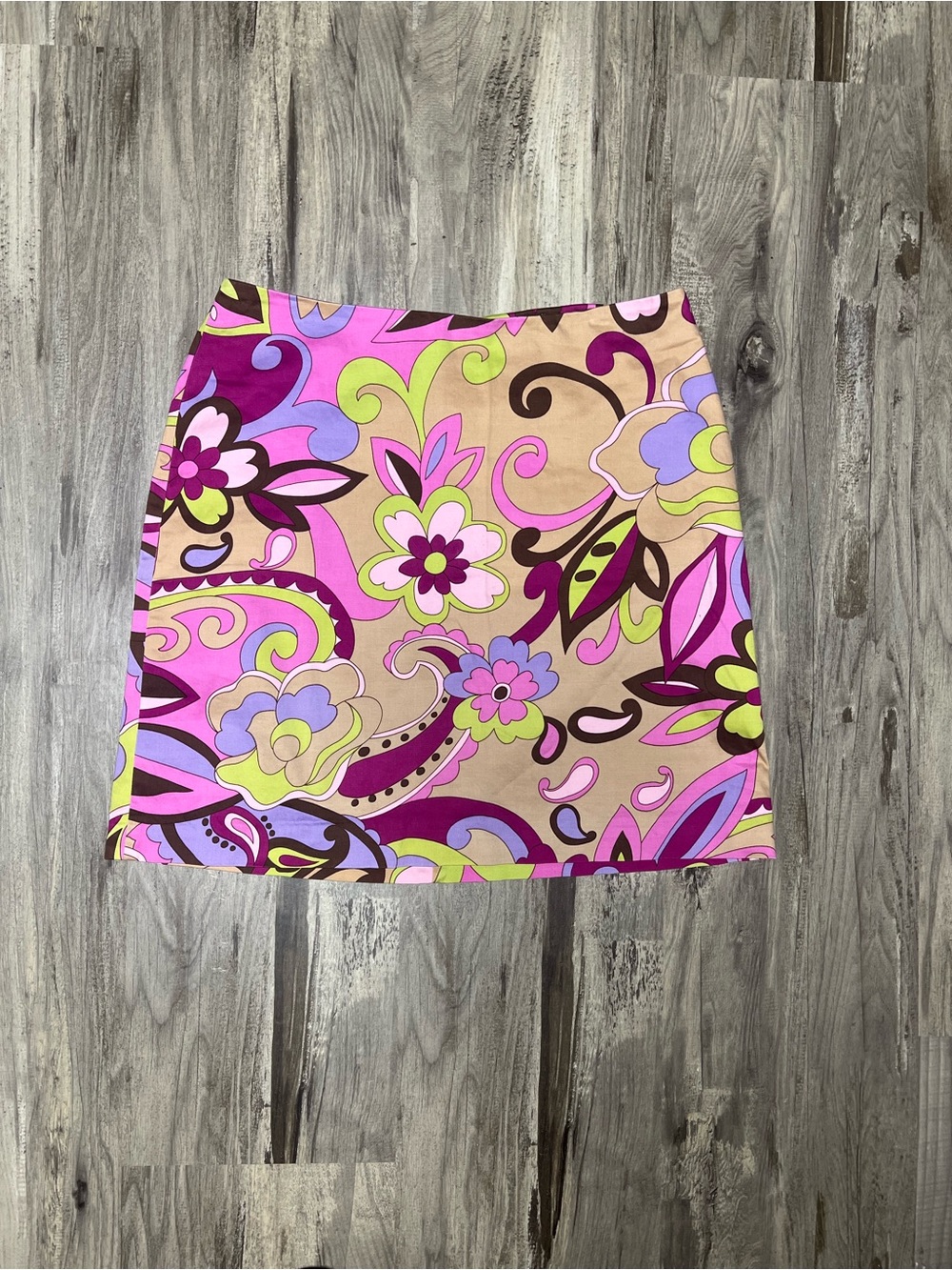 Randi m Paisley Floral Pink Mini Skirt